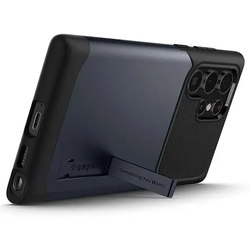 Чехол с подставкой Spigen Slim Armor для Samsung Galaxy S22 Ultra Slate ACS03944 - фото 2
