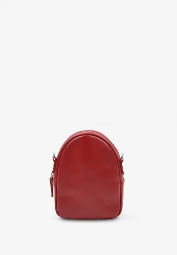 Кожаная женская мини-сумка Kroha красная - фото 5