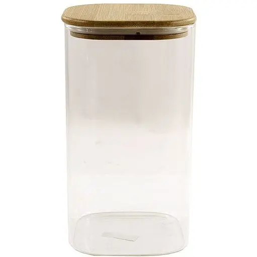 Банка для зберігання квадратна Lumines з бамбуковою кришкою 10 x 20 см TS23017E