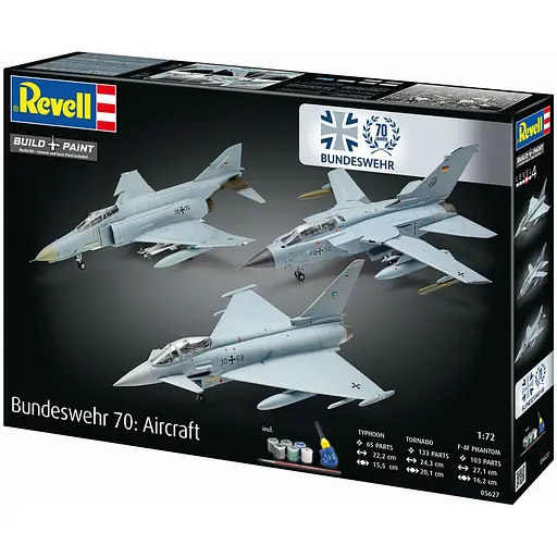 Сборная модель-копия Revell набор к 70-й годовщине ВВС Германии 3 самолета 1:72 (RVL-05627) - фото 6