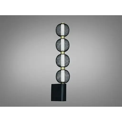 Настінне LED бра Romin чорний 7 Вт сітчасті абажури - фото 1