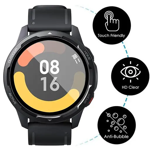 Защитная пленка VSKEY с рамкой для смарт-часов Xiaomi Watch S1 Active 1 шт. - фото 3