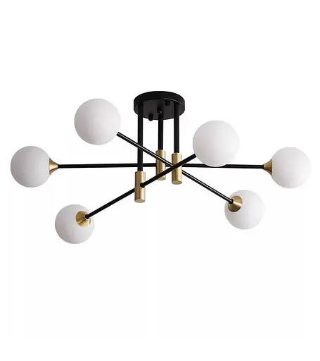 Люстра Romin 9116-6С шары (черный+бронза) - фото 1