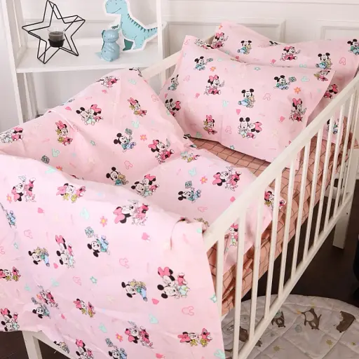 Комплект постільної білизни MirSon Бязь 20-0042 Pink Mikey Mouse 160х220 рожевий (2200010272826)