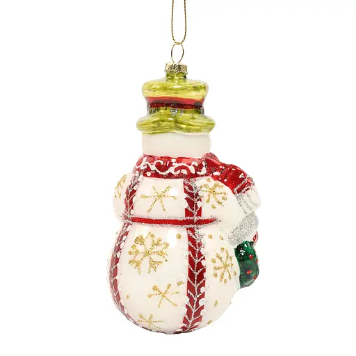 Елочное украшение "Снеговик с подарком" 7,6*7*13,4 см, YQ1409718 - фото 2