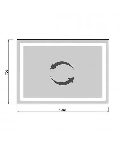 Дзеркало Мойдодир Olmo 100х70 / 70х100 з LED-підсвіткою - фото 6