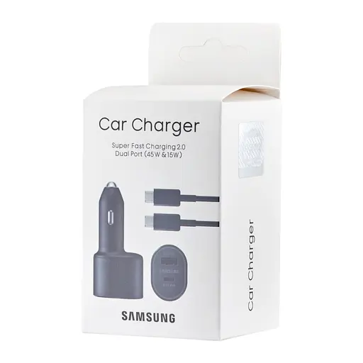 Автомобильное зарядное устройство для Samsung Dual Port Car Charger USB + Type-C Port 45W High c0py Черный - фото 2