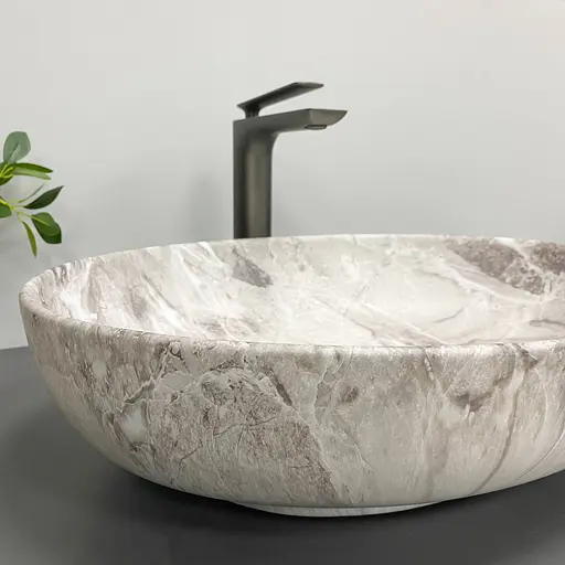 Умивальник VBI Livorno stone matt накладний VBI-012611, Сірий - фото 4