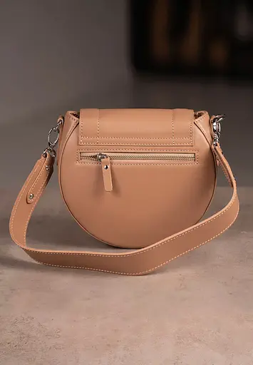 Жіноча шкіряна сумка Mandy карамель краст - фото 2