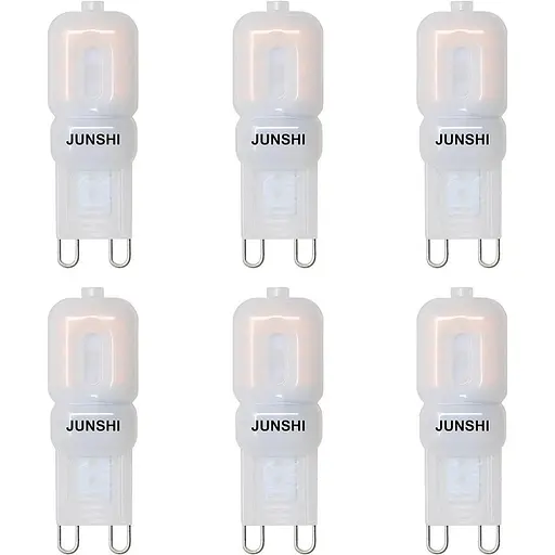 Світлодіодна лампа JUNSHI G9, від 2,5 Вт до 20 Вт, теплий білий 3000 K, 210 люменів, AC220-240V світлодіодне світло