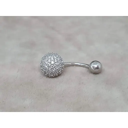 Серебряная серьга для пирсинга пупка Dear. 7026.1С - фото 2