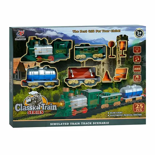Детская железная дорога Classic Train со звуком и светом (JHX6681) - фото 4