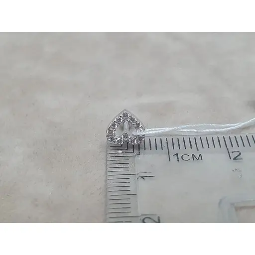 Серебряная серьга для пирсинга хеликса с фианитами. 40104ШТ - фото 6