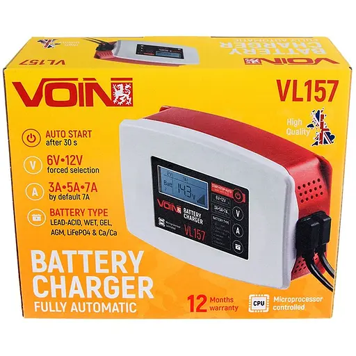 Зарядное устройство Voin VL-157 6&12V/3-5-7A/3-120AHR/LCD импульсное (VL-157) - фото 4