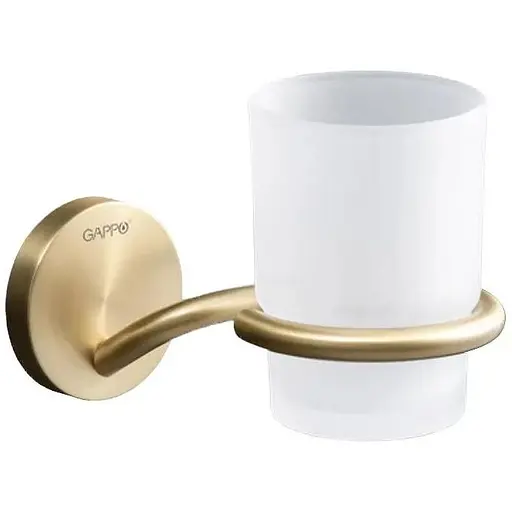 Тримач-склянка для зубних щіток Gappo G30706-3, золотий сатин - фото 1