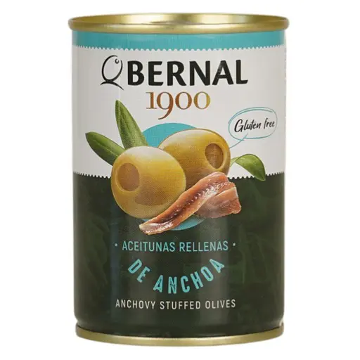 Оливки Bernal фаршировані анчоусом 292 г - фото 1