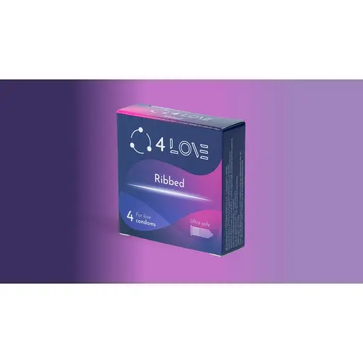 Презервативи 4Love Ribbed ребристі 4 шт. - фото 4