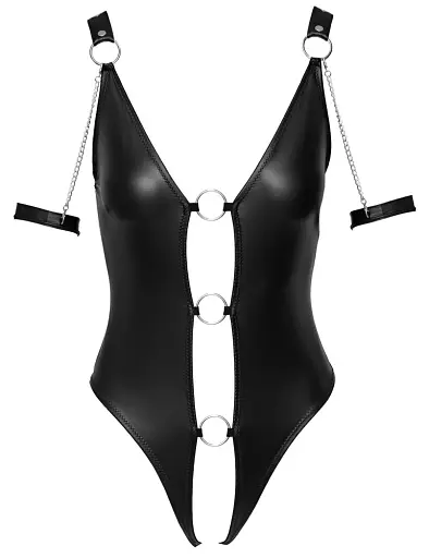 Боді Cottelli Collection Bondage Ouvert M чорний - фото 6