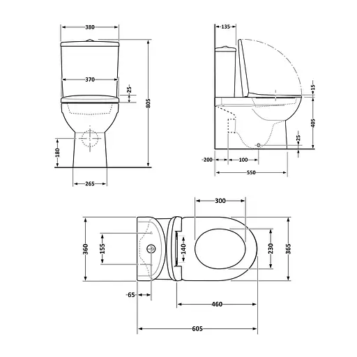 Унитаз напольный Qtap Grand Ultra Quiet безободковый с сиденьем Soft-close White QT26228301W, Белый - фото 2