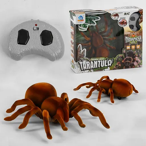 Паук на радиоуправлении на батарейках, подсветка глаз, в коробке - фото 1
