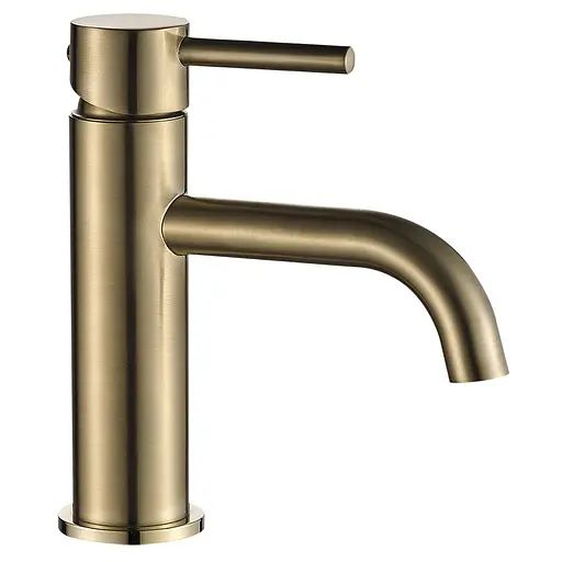 Змішувач для раковини VBI Milano brushed gold низький VBI-050100BG Золотий - фото 1