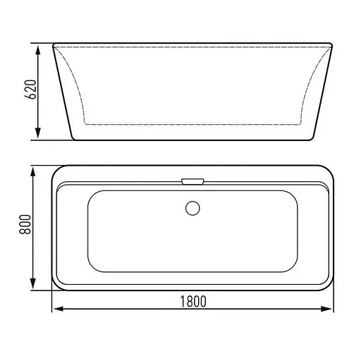 Ванна акрилова Volle 12-22-110black - фото 2