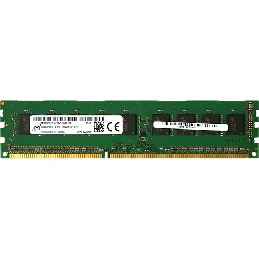 Оперативна пам'ять Micron DDR3L 8GB 1333MHz 2Rx8 PC3L-10600e, ECC Unbuffered Б/В