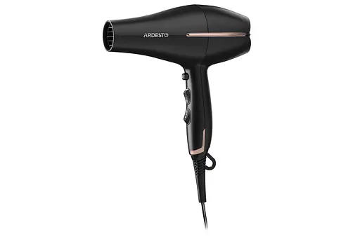 Фен Ardesto HD-Y220PRO, Black, 2200W, 2 швидкості, 3 режими, дифузор, концентратор, функція &quot;Cool Shot&quot;, захист від перегріву, Soft Touch покриття - фото 2