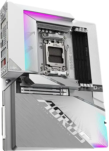 Mатеринська плата Gigabyte B650E Aorus Stealth Ice Socket AM5 (B650E A STEALTH ICE) - фото 2