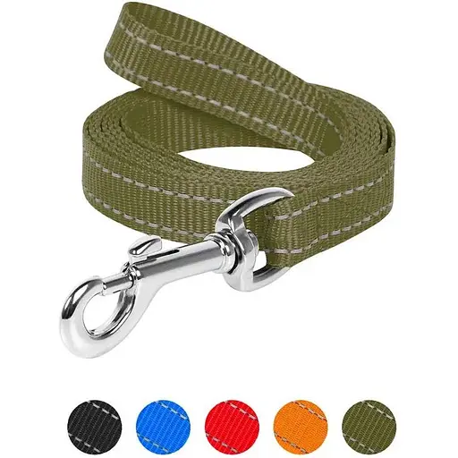 Повідець Dog Extreme з нейлону (ширина 14мм, довжина 150см) хакі - фото 3