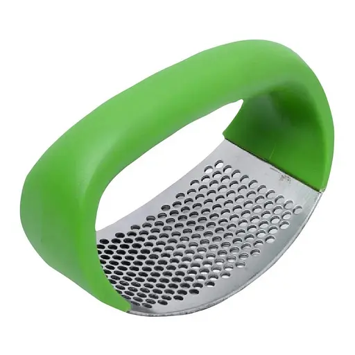 Пресс для чеснока из нержавеющей стали с пластиковой ручкой чесночница, Kitchen Master Зеленый 84759 - фото 1
