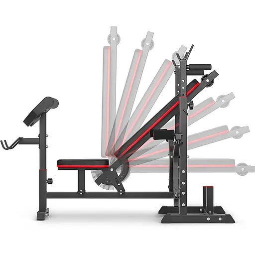 Скамейка тренировочная Hop-Sport HS-1075 Pro с партой Скотта - фото 3