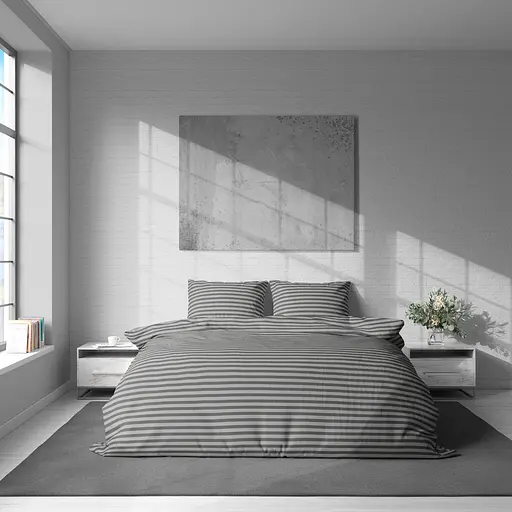 Комплект постельного белья LeLit Двуспальный 180х215 см бязь B-1249/2 серый (le2000000341217) - фото 2