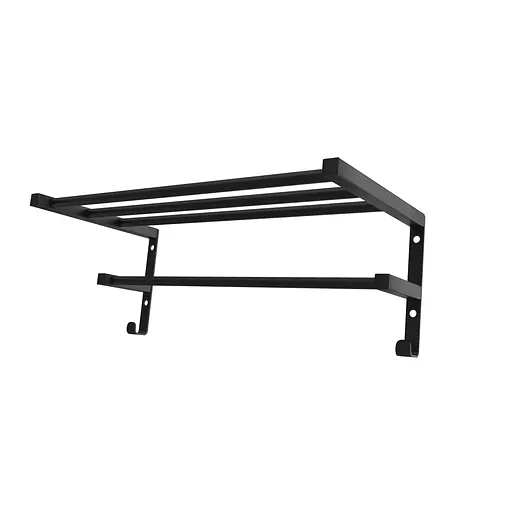 Полиця для рушників з настінним кріпленням HF Sheffield 520x256 3.0.1101.13.BM, Чорний матовий - фото 1