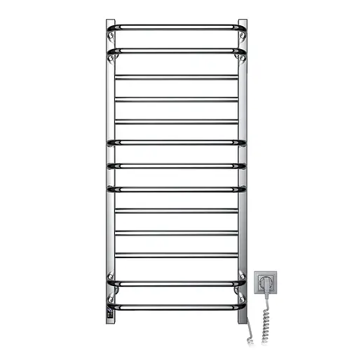 Электрический полотенцесушитель Navin Грандис 480x1000 Sensor правостороннее с таймером 12-028053-3680, Хром, Правое, Электронный - фото 2