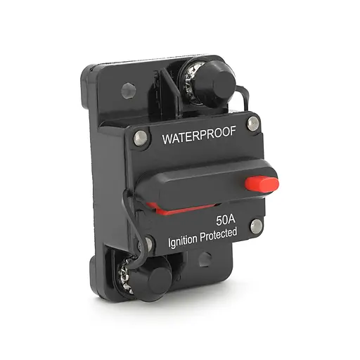 Автоматичний вимикач запобіжник однополюсний постійного струму 12-48V GG-CB5 Waterproof 50A - фото 1