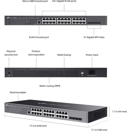 Коммутатор TP-Link SG3428 (SG3428) - фото 7