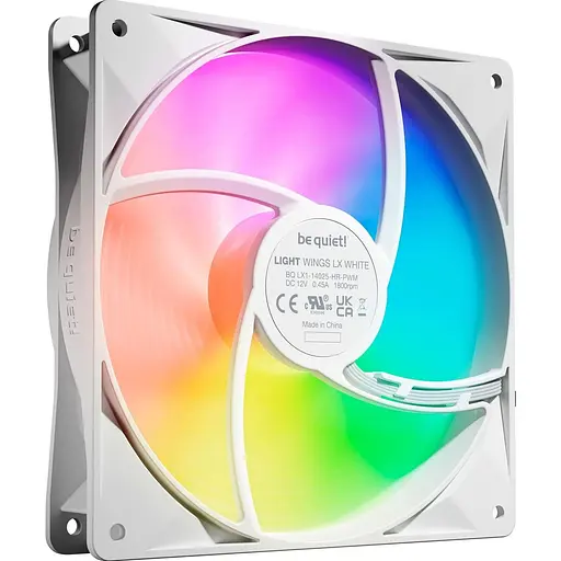 Комплект вентиляторів Be quiet! LIGHT WINGS LX 140mm PWM high-speed white 3 шт (BL131) - фото 2