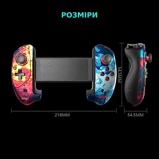 Геймпад iPega PG-9083B с поддержкой PS/PC/ Android/ IOS/ сине-красный - фото 7