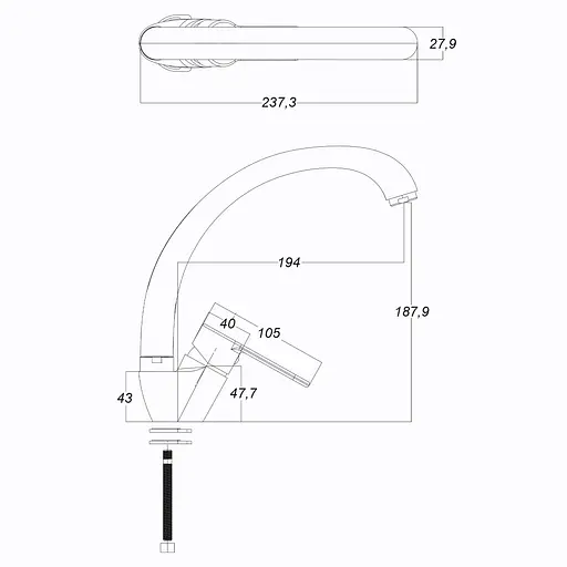 Смеситель для кухни Globus Lux Dolly GLD-0103S хромированный с высоким изливом для удобства мытья посуды - фото 6