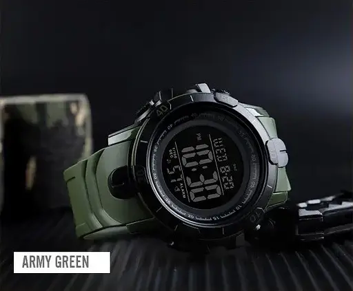 Мужские спортивные часы Skmei 1475 Зеленый - фото 2