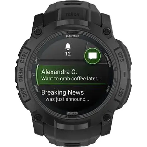 Смарт-часы Garmin Instinct 3 50mm AMOLED Tactical Edition Black with Black Band 010-03020-50 - фото 8