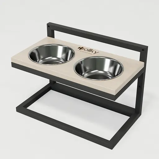 Hollky Flex M — миски на регульованій підставці для середніх собак (2 × 0.85 л) - фото 2