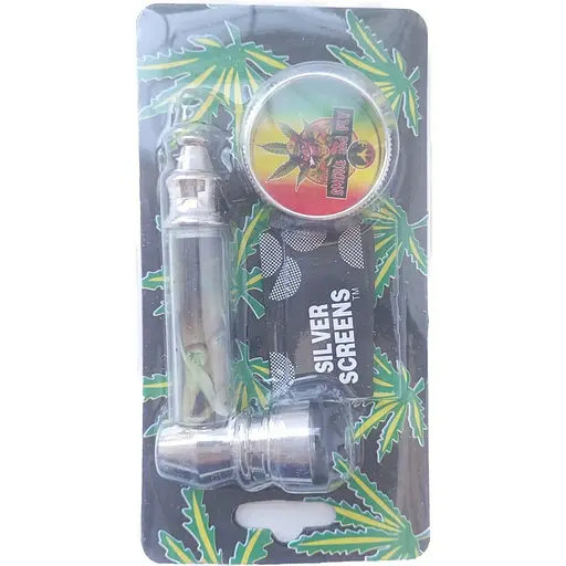 Трубка курительная + гриндер для измельчения табака HL-YD-305 Девушка (11571)