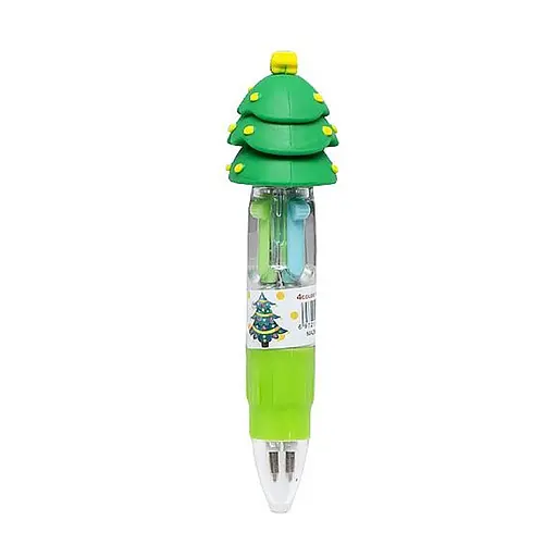 Детская шариковая мини ручка Новый год 881-4(Green)