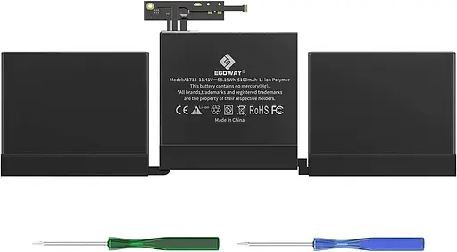 A1708 A2159 A2289 A2338 Акумулятор, Egoway A1713 A2171 Запасний акумулятор для MacBook Pro 13 дюймів - фото 3