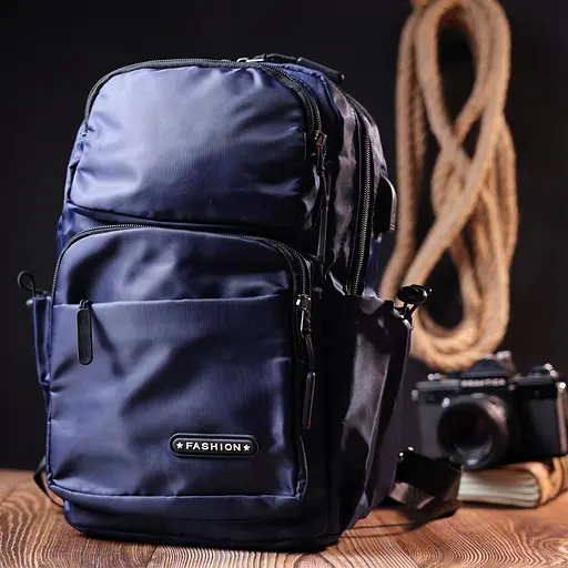 Мужской текстильный рюкзак многофункциональный Vintage 20х32х8 см sum0020744 - фото 7