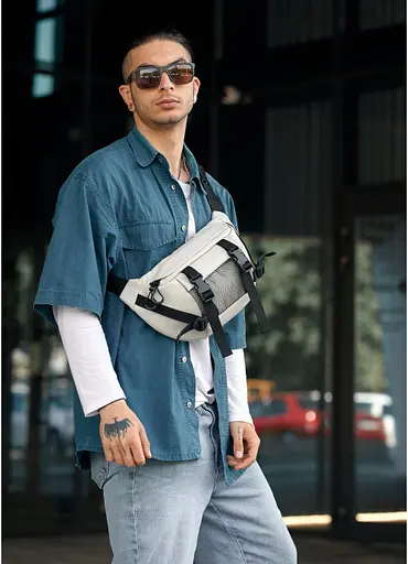 Чоловіча поясна сумка бананка Sambag 38х21 см sum0022764 - фото 5