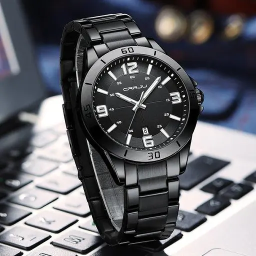 Годинник чоловічий наручний Crrju Bilbao (Чорний) - фото 3