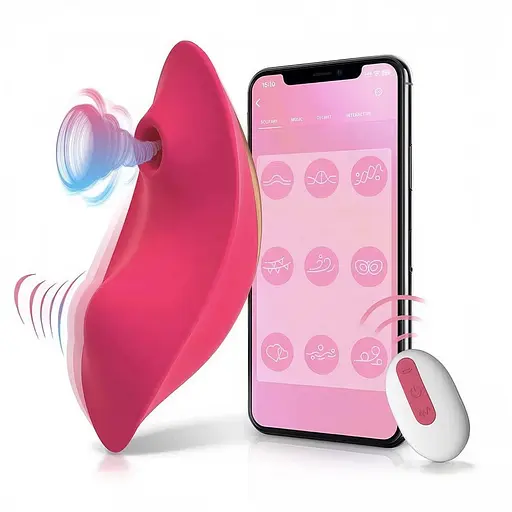 Смарт-вибратор вакуумный JOS pimpit для женщин силиконовый 18 режимов 88 мм розовый - фото 1